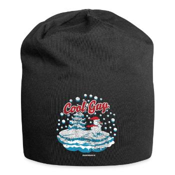 Schneemann Cool Guy - Jersey-Beanie - Schwarz - Vorne