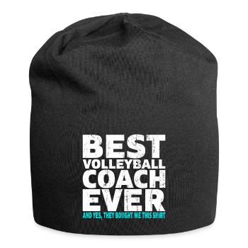 Best volleyball coach ever coach gift - Jersey Beanie - black - Front