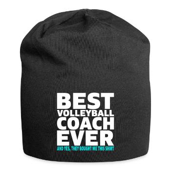 Best volleyball coach ever coach gift - Jersey Beanie - black - Front