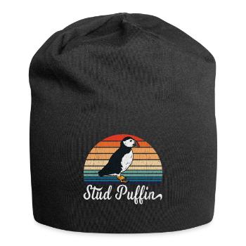 Be Cock Of The Walk With This Stylish Retro "Stud - Jersey Beanie - black - Front
