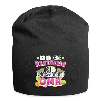Oma Rentnerin - Jersey-Beanie - Schwarz - Vorne