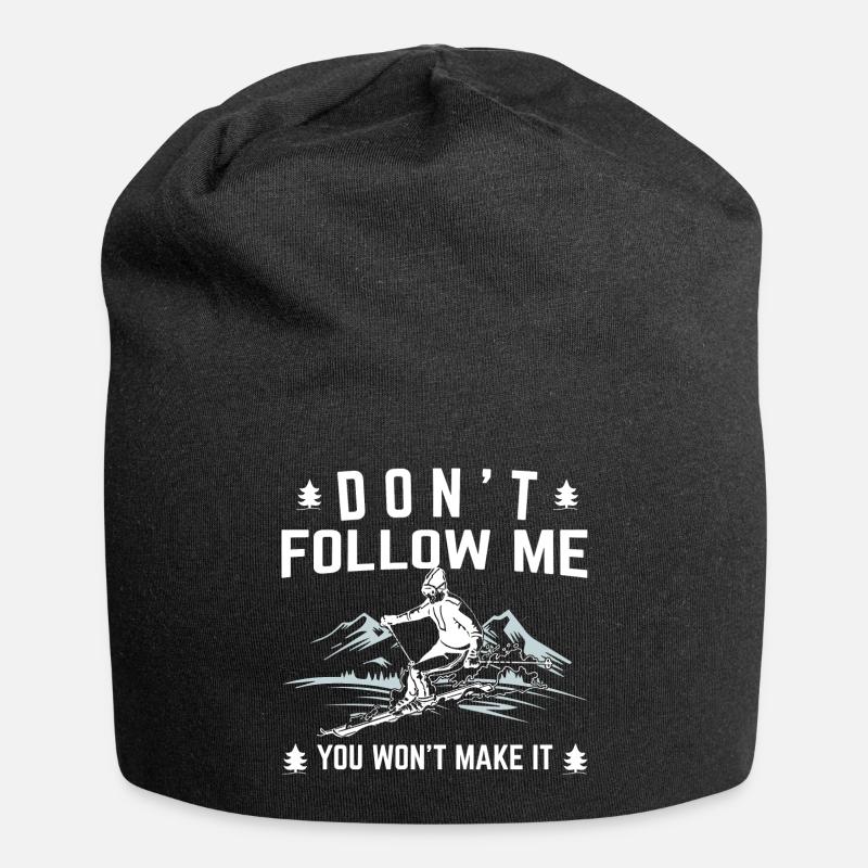 Skiing skiing - Jersey Beanie - black
