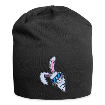 Lapin de Pâques cool Lapin de Pâques Joyeuses Pâques - Bonnet en jersey - noir - Devant
