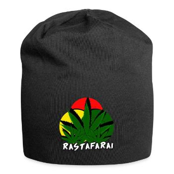 Rastafarai, reggae, marley, weed, ganja, Jamaica - Jersey Beanie - black - Front