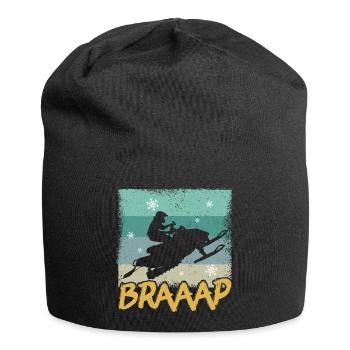 Snowmobile, snowmobile, snow motorcycle, BRAAP - Jersey Beanie - black - Front