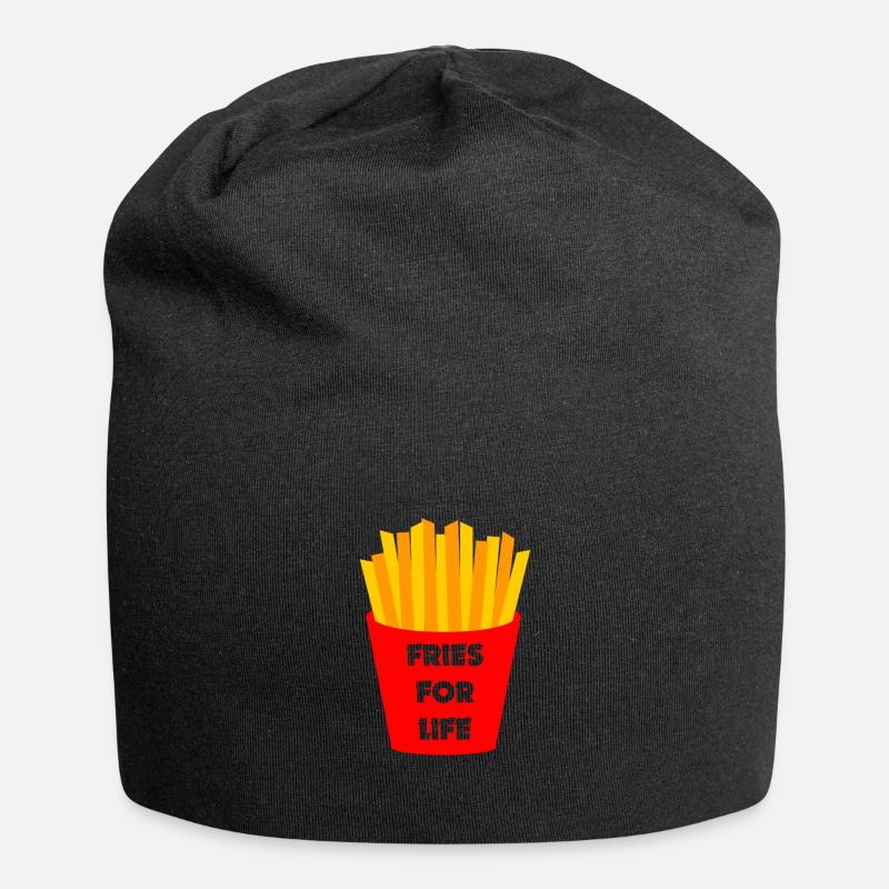 Frites frites - Bonnet en jersey - noir