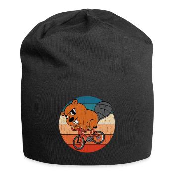 Conception en bois d'amour de castors préparée - Bonnet en jersey - noir - Devant