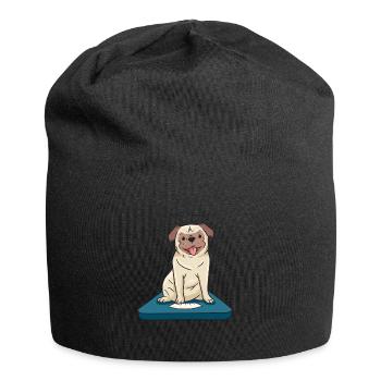 Help my dog or pug is overweight - Jersey Beanie - black - Front