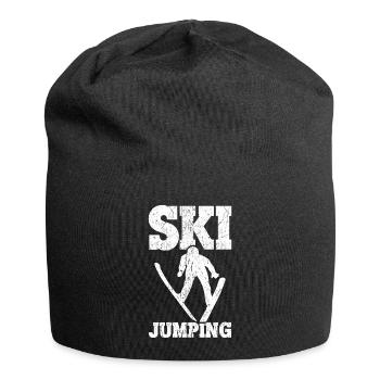 Ski jumping, ski jumping, ski jumpers - Jersey Beanie - black - Front