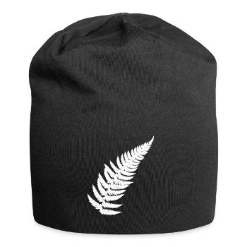 Plume de fougère contrastée - Bonnet en jersey - noir - Devant
