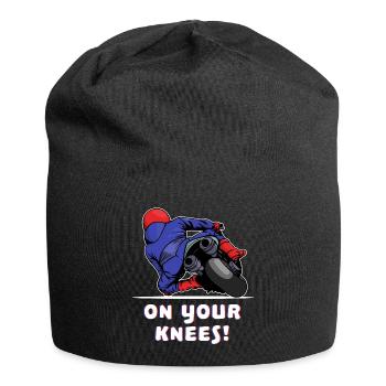 Moto motos de course pilote motard sport automobile - Bonnet en jersey - noir - Devant