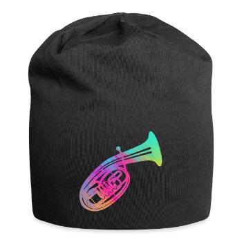 Tenor horn tenor horn player horn wind music instrument - Jersey Beanie - black - Front