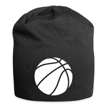 Basketball logo white - Jersey Beanie - black - Front