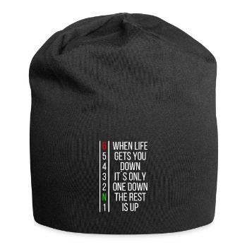 Quand la vie t'abat ... - Bonnet en jersey - noir - Devant