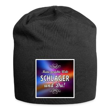 Meine perfekte Welt - Jersey-Beanie - Schwarz - Vorne