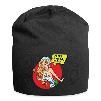 Spaghetti Sexy Frau Nudeln Pasta Asciutta Italien - Jersey-Beanie - Schwarz - Vorne