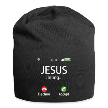 GlaubensHemd für zuverlässiges Sie "Jesus, der - Jersey-Beanie - Schwarz - Vorne