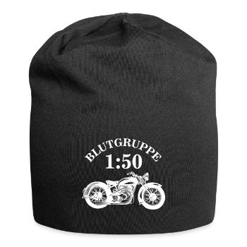 Blutgruppe 1 50 Moped DDR Ossi Ostalgie - Jersey-Beanie - Schwarz - Vorne
