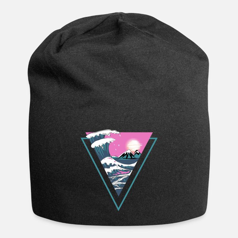 Waves - Jersey-Beanie - Schwarz