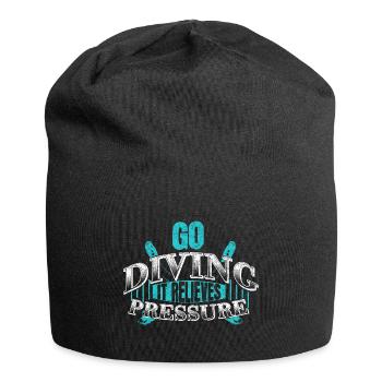 Cadeau de sports nautiques de plongeur - Bonnet en jersey - noir - Devant