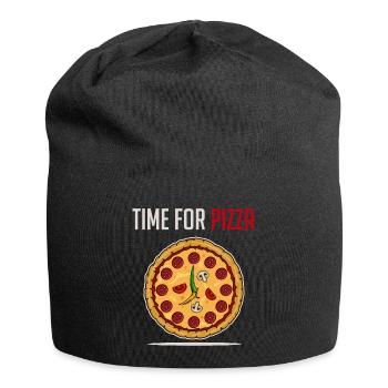 Order pizza pizzeria salami italian food - Jersey Beanie - black - Front