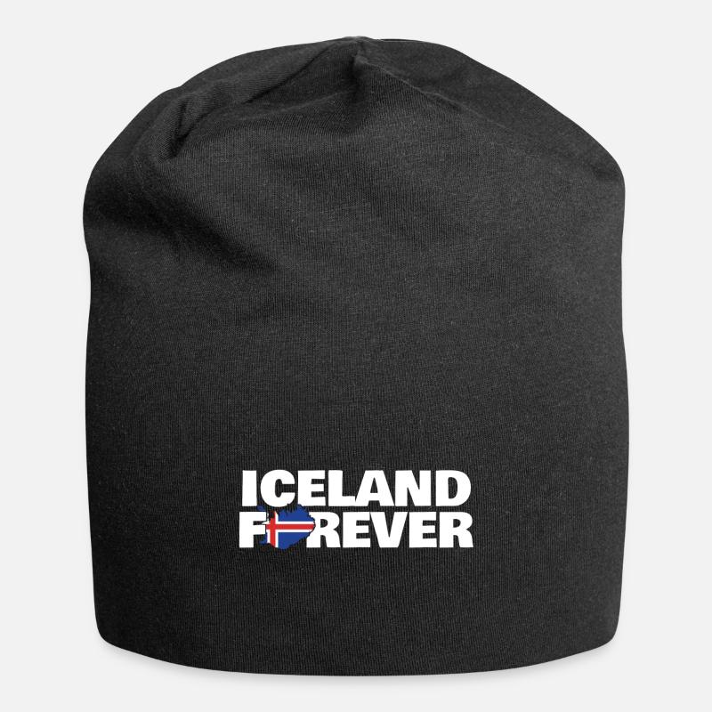 Island - Jersey-Beanie - Schwarz