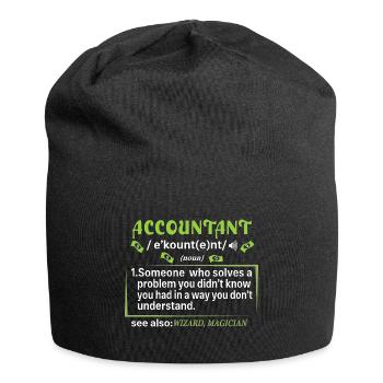 Accountant in Accrual world - Jersey Beanie - black - Front