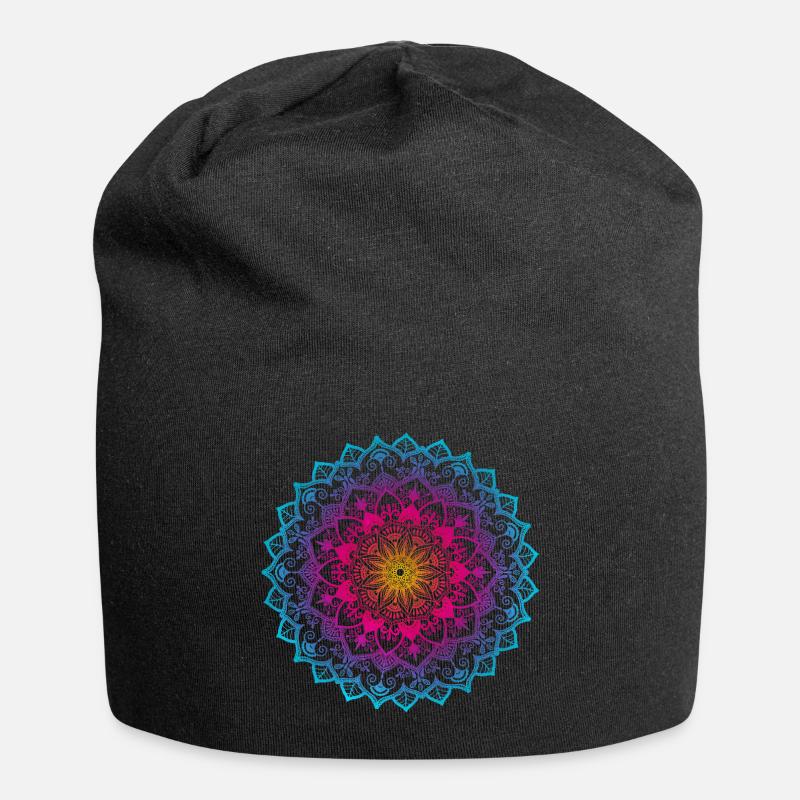 Mandala - Bonnet en jersey - noir