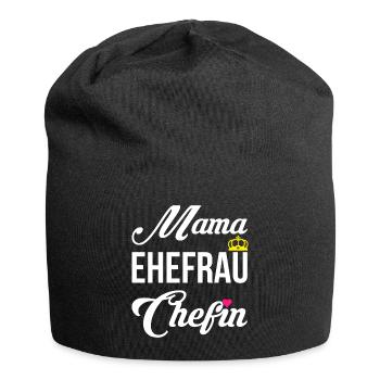 Mama Ehefrau Chefin Muttertag Mutter Geschenk - Jersey-Beanie - Schwarz - Vorne