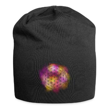 Flower of life mandala - Jersey Beanie - black - Front