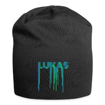 Lukas Luka first name lettering - Jersey Beanie - black - Front