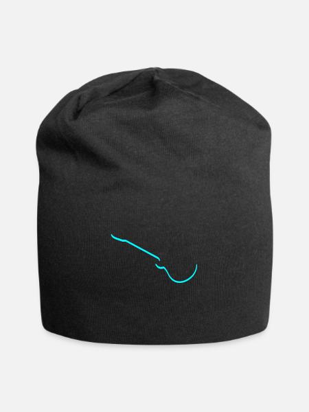 E Gitarre - Jersey-Beanie - Schwarz