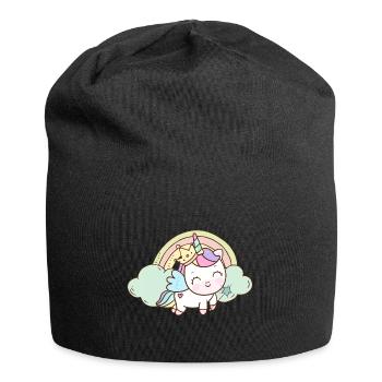 Licorne Princesse Couronne Étoiles Tige Chaussures Rose - Bonnet en jersey - noir - Devant