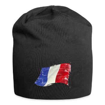Frankreich ✅ Frankreich Flagge ✔ - Jersey-Beanie - Schwarz - Vorne