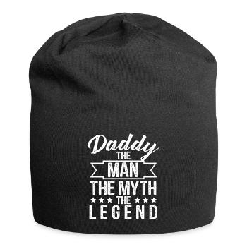 Papa Mythos Legende - Best Dad Vatertag - Jersey-Beanie - Schwarz - Vorne
