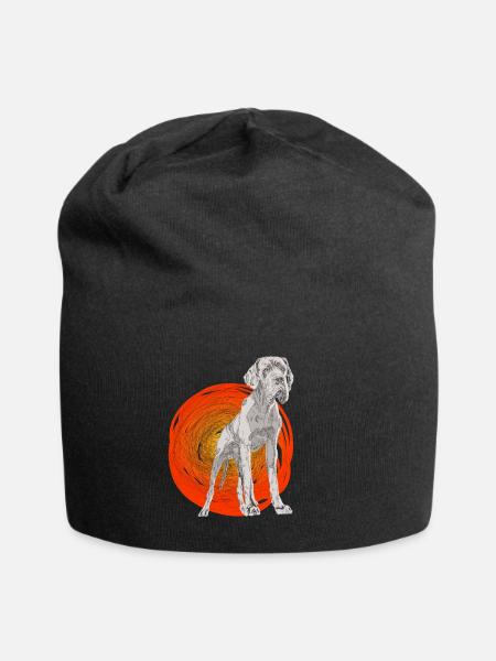 Deutsche Dogge - Jersey-Beanie - Schwarz