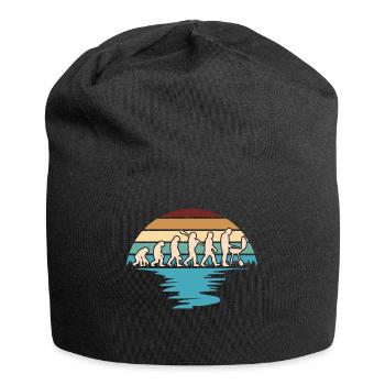 Grill Evolution Shirt - Neanderthals to Grillmei - Jersey Beanie - black - Front