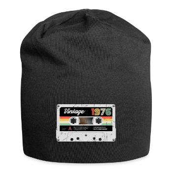 Cassette Vintage 1976 Retro Classic Birthday - Bonnet en jersey - noir - Devant