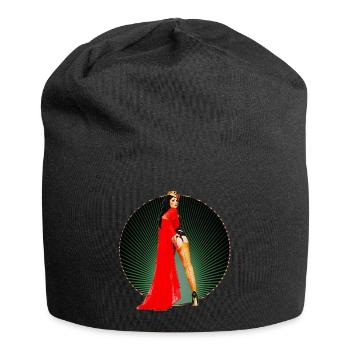 Pinup - Vintage Retro Burlesque Queen Art des années 50 - Bonnet en jersey - noir - Devant