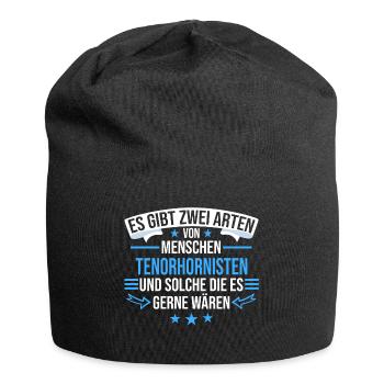 Tenorhorn Blasinstrument Tenorhornist Spruch - Jersey-Beanie - Schwarz - Vorne
