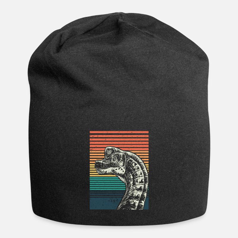 Brachiosaurus - Jersey-Beanie - Schwarz
