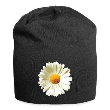 Marguerites | Le pouvoir des fleurs de marguerite - Bonnet en jersey - noir - Devant