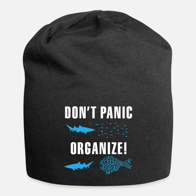 Don't Panic Organize Team Work - Jersey-Beanie - Schwarz