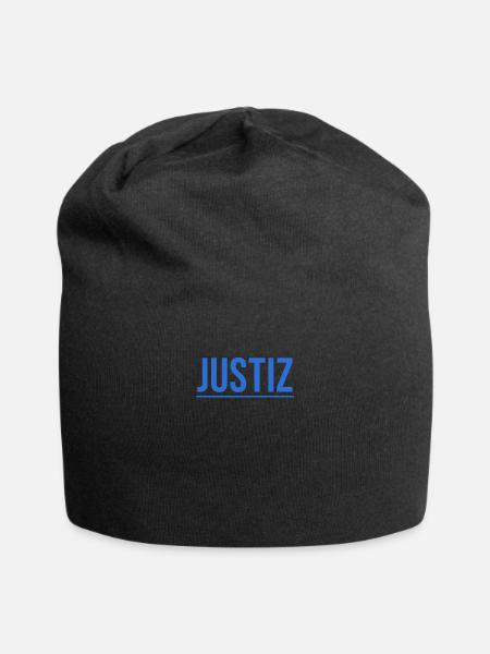 Einfaches dunkles Justiz Shirt Geschenkidee - Jersey-Beanie - Schwarz