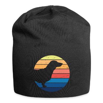 Funny Dachshund owner Teckel | Dachshund holder - Jersey Beanie - black - Front
