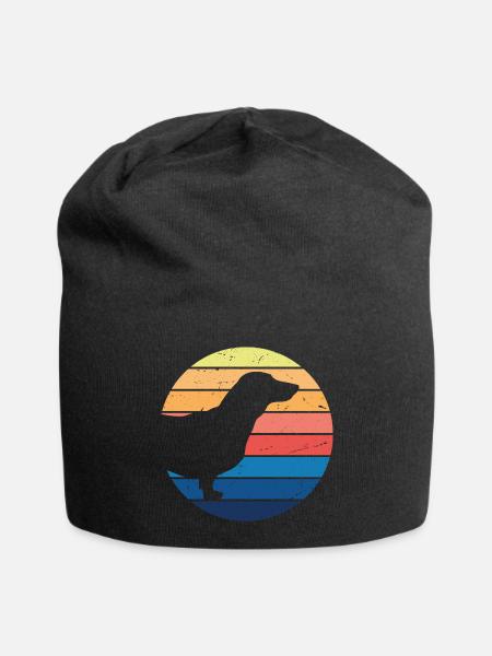 Drôle propriétaire de teckel Teckel | Porte-teckel - Bonnet en jersey - noir
