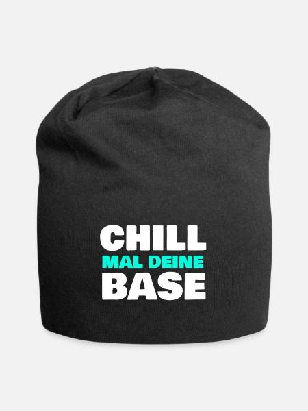 Chill mal deine Base - Jersey-Beanie - Schwarz
