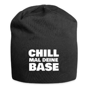 Chill mal deine Base - Jersey-Beanie - Schwarz - Vorne
