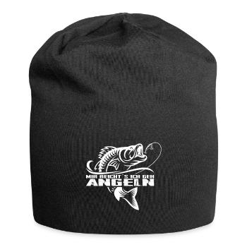 Angler lustig Geschenk mir reicht´s ich geh Angeln - Jersey-Beanie - Schwarz - Vorne
