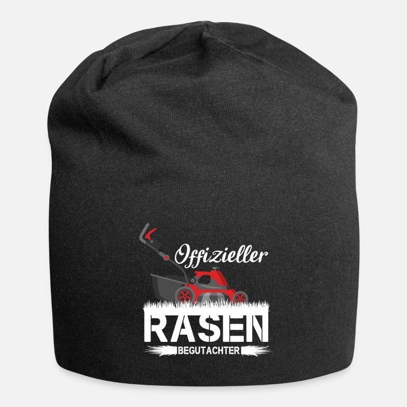 Rasenflüsterer Rasenmäher Gärtner Gartenpfleger - Jersey-Beanie - Schwarz